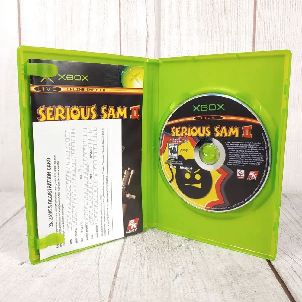 Serious Sam II Microsoft Xbox Original Video Game Complete In Case Manual TESTED